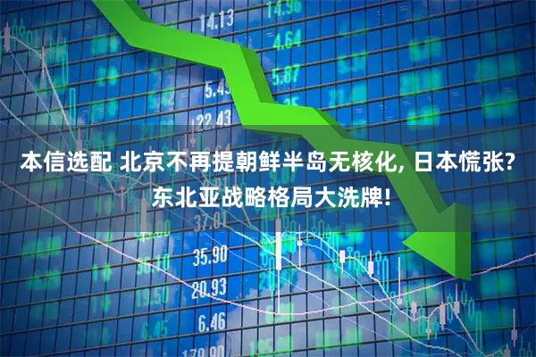 本信选配 北京不再提朝鲜半岛无核化, 日本慌张? 东北亚战略格局大洗牌!