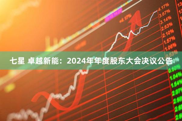 七星 卓越新能：2024年年度股东大会决议公告